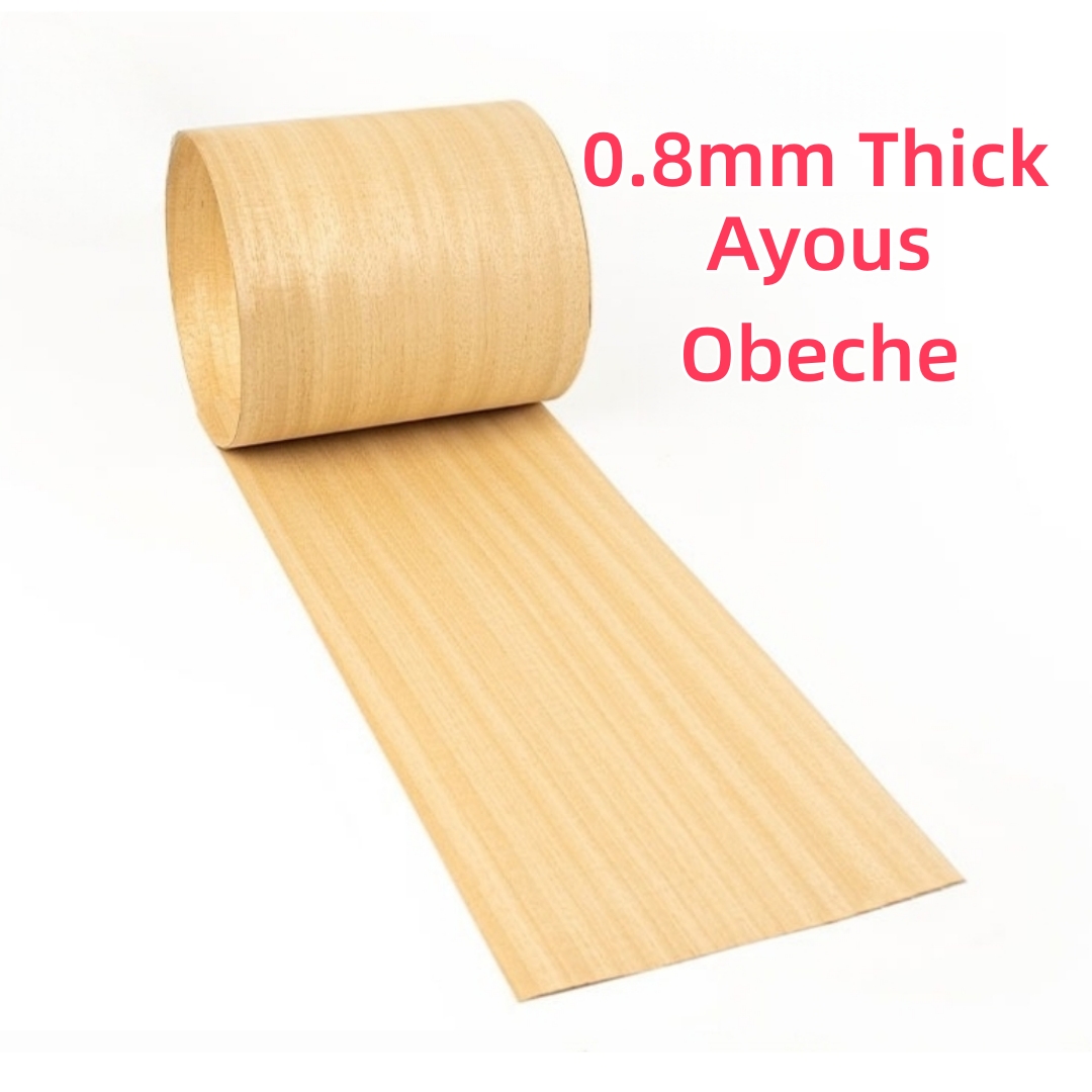 Table Tennis Paddle Set - 0.8mm Thick Natural Ayous (Obeche) Wood