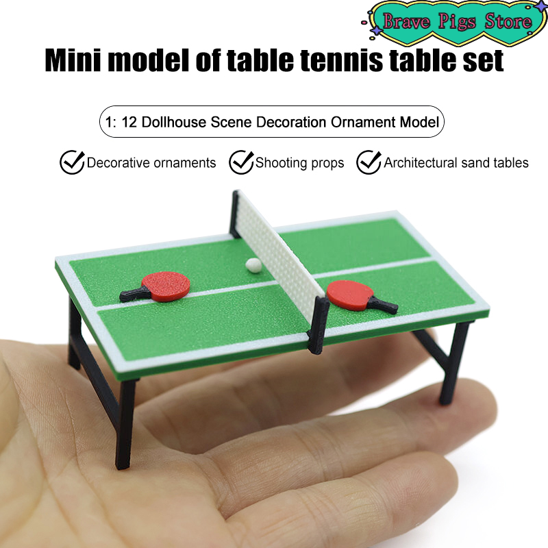 1:12 Miniature Table Tennis Ra - Table Tennis Paddle Set บทวิจารณ์และราคา