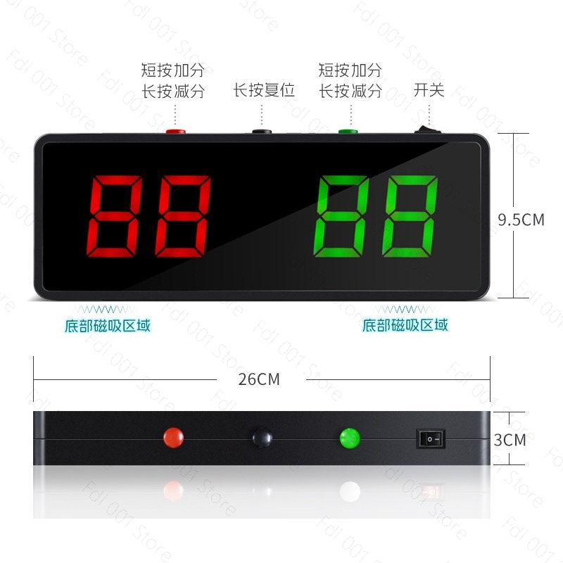 Digital Snooker Scoreboard Por - Table Tennis Score บทวิจารณ์และราคา