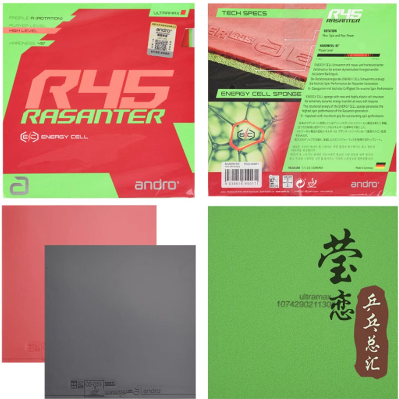Andro Rasanter R45 47 50 C45 4 - Table Tennis Paddle Set บทวิจารณ์และราคา