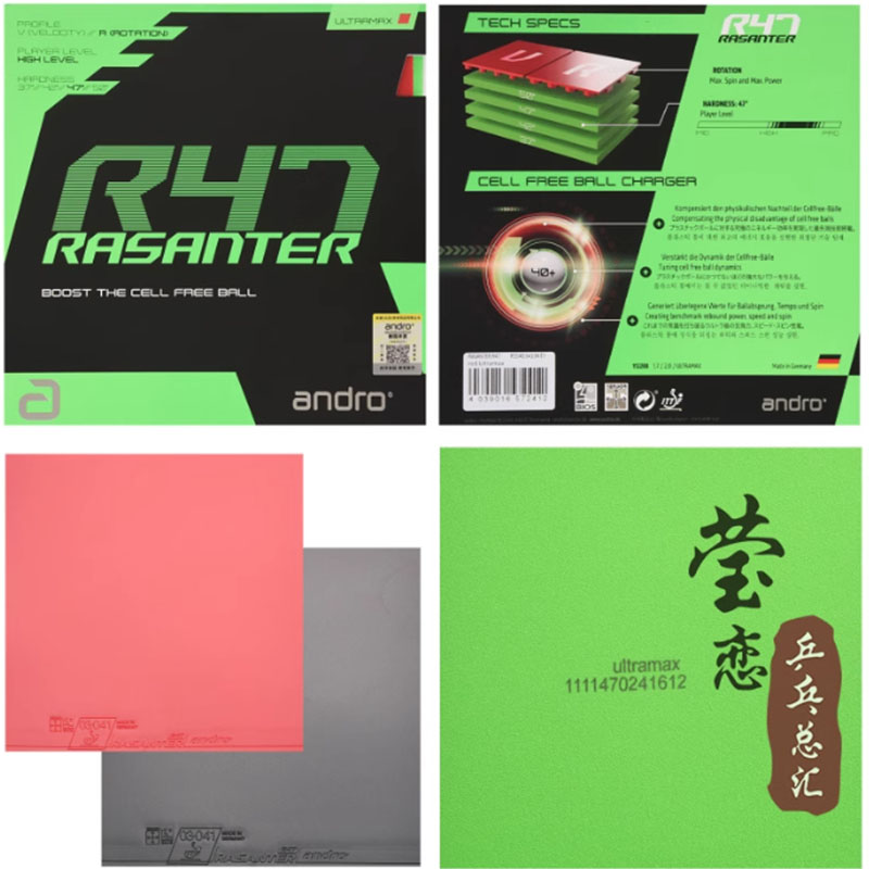 Andro Rasanter R45 47 50 C45 4 - Table Tennis Paddle Set บทวิจารณ์และราคา