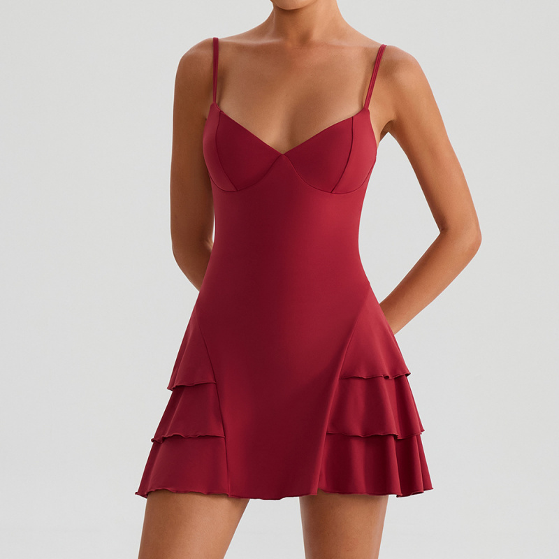 FUBEIKE Strap Dress With Ruffl - Table Tennis Jacket บทวิจารณ์และราคา