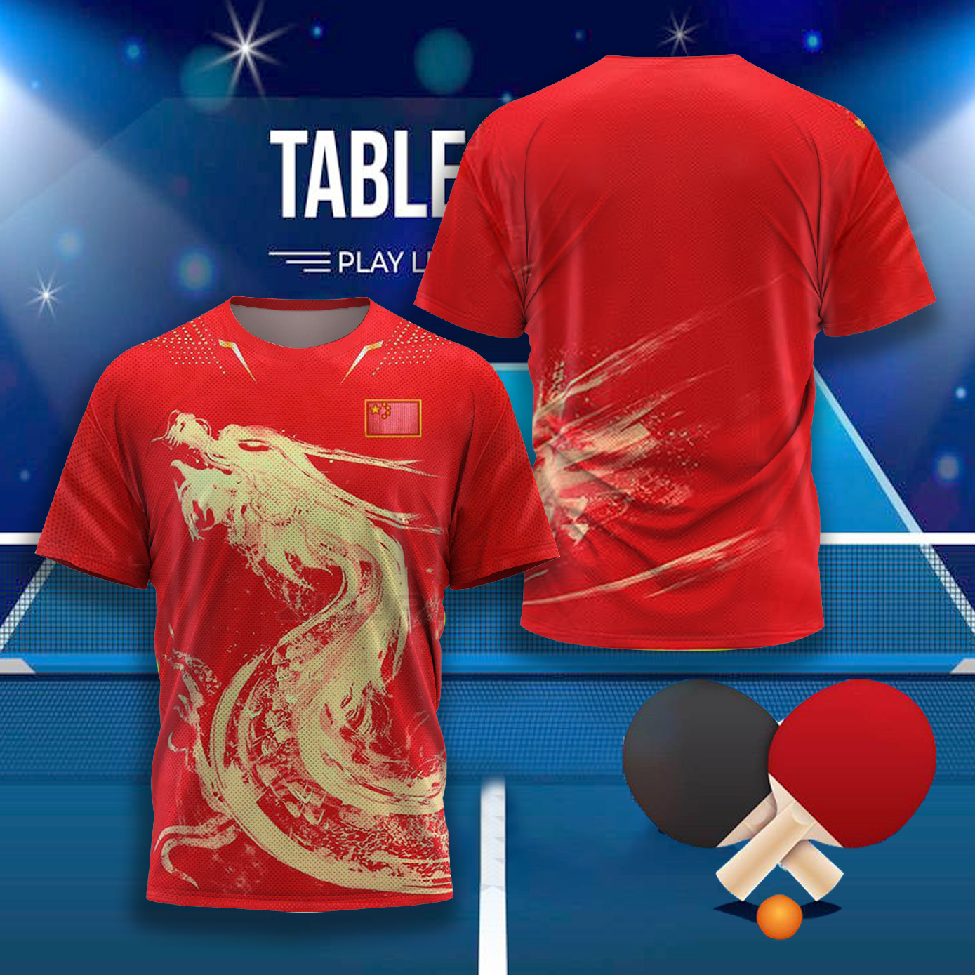 CHINA Dragon Table Tennis Grap - Table Tennis Match บทวิจารณ์และราคา