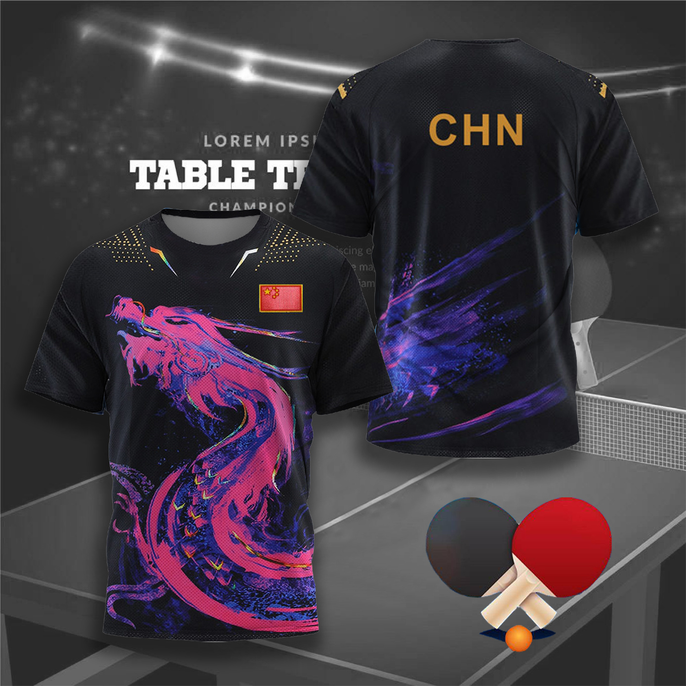 CHINA Dragon Table Tennis Grap - Table Tennis Match บทวิจารณ์และราคา