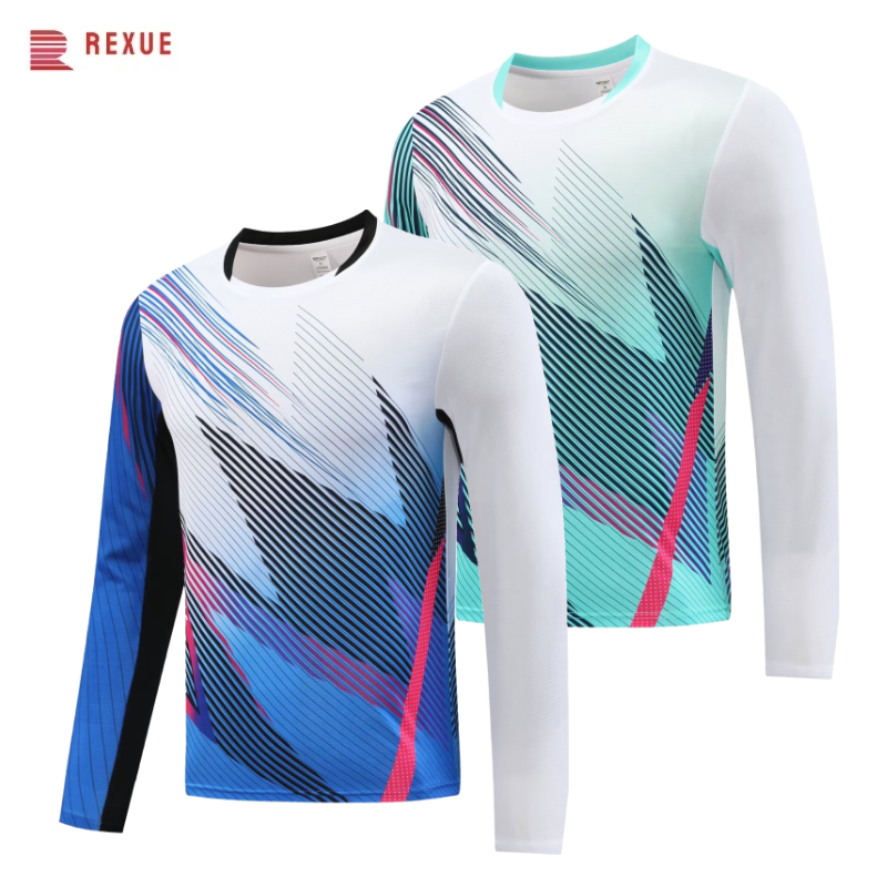 Long Sleeve Badminton Shirt Un - Table Tennis Match บทวิจารณ์และราคา
